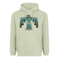 Matcha Cowhide Aztec Thunderbird Heavyweight Hoodie - Bettercallsaul