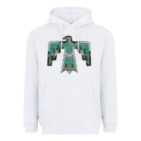 White Cowhide Aztec Thunderbird Heavyweight Hoodie - Bettercallsaul