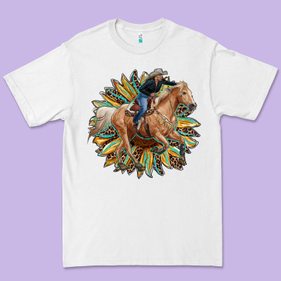 Sunflower Rodeo Premium Tee Designed By Ranaportraitstore