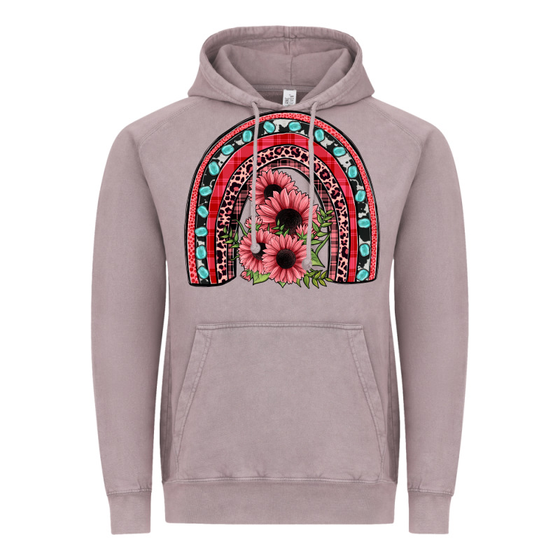 Valentines Sunflower Rainbow Vintage Hoodie by JahusDesignShop | Teevron