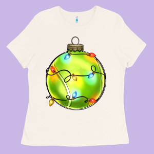 Christmas  Tennis Ladies Tee Designed By Zillion Design Studio