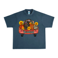Midnight Navy thankful turkey truck Urban Heavy Tee - AdoDesignShop