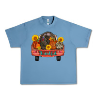 Pebble Blue thankful turkey truck Urban Heavy Tee - AdoDesignShop