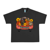 Pigment Black thankful turkey truck Urban Heavy Tee - AdoDesignShop