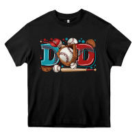 Black dad baseball Heavy Core Tee - Zillion Design Studio