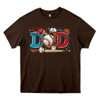 Chocolate Brown dad baseball Heavy Core Tee - Zillion Design Studio