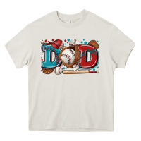 Cream dad baseball Heavy Core Tee - Zillion Design Studio