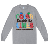 Color Outside The Lines Autism Awareness Long Sleeve Tee | Teevron
