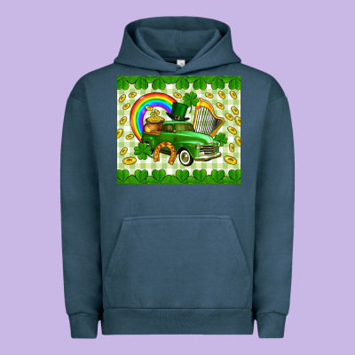 St. Patrick's Truck Urban Hoodie Designed By Cowgirlartshop