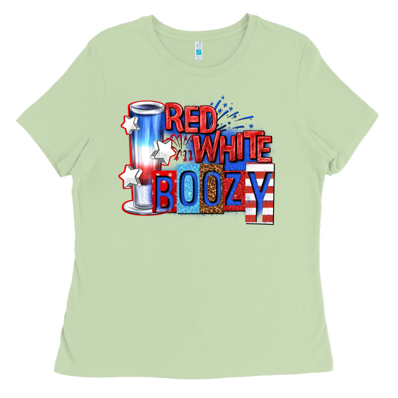 Red White Boozy Billie Wilder Ladies Tee by texasbilliewilder | Teevron