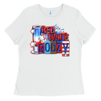 White red white boozy billie wilder Ladies Tee - texasbilliewilder