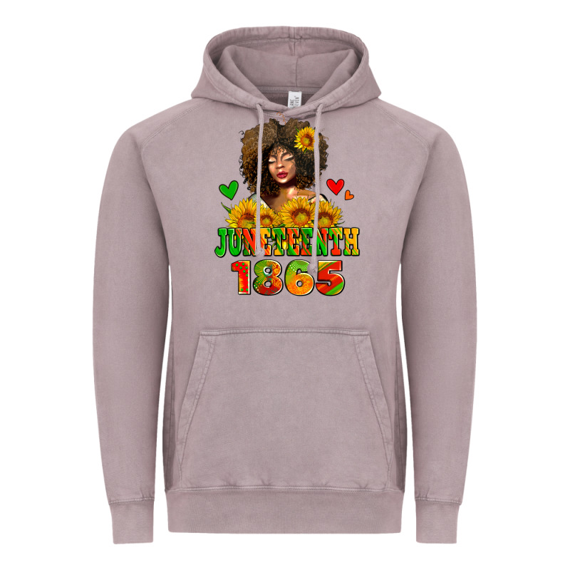 Afro Woman Juneteenth 1865 Vintage Hoodie by AdoDesignShop | Teevron