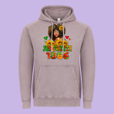 Afro Woman Juneteenth 1865 Vintage Hoodie Designed By Adodesignshop