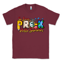 Burgundy So Long Pre K Hello Summer Classic Tee - CowhideDigitalArt