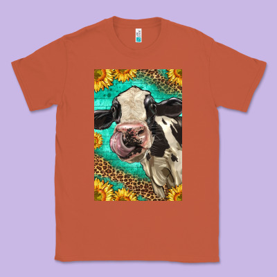 Western Holstein Cow Classic Tee Designed By Lillyallendesigns