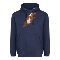Navy Cowhide Patterned Lightning Heavyweight Hoodie - Bettercallsaul