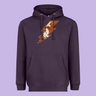 Cowhide Patterned Lightning Heavyweight Hoodie Designed By Bettercallsaul