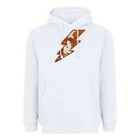 White Cowhide Patterned Lightning Heavyweight Hoodie - Bettercallsaul