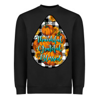 Black Thankful Grateful Blessed Heavyweight Sweatshirt - LillyAllenDesigns
