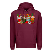 Burgundy Hispanic Heritage Month Coffee Cups Premium Hoodie - texasbilliewilder
