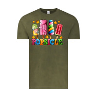 Vintage Olive popsicle with stars Vintage Tee - AdoDesignShop