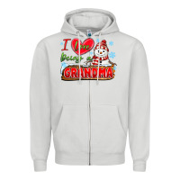Dove Grey i love being a grandma Zipper Hoodie - MaliasSmallBusiness