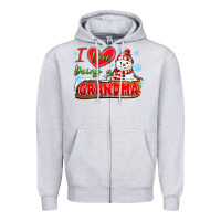 Heather Grey i love being a grandma Zipper Hoodie - MaliasSmallBusiness