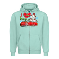 Seafoam i love being a grandma Zipper Hoodie - MaliasSmallBusiness
