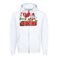 White i love being a grandma Zipper Hoodie - MaliasSmallBusiness