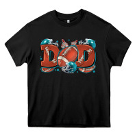 Black dad American football Heavy Core Tee - Zillion Design Studio