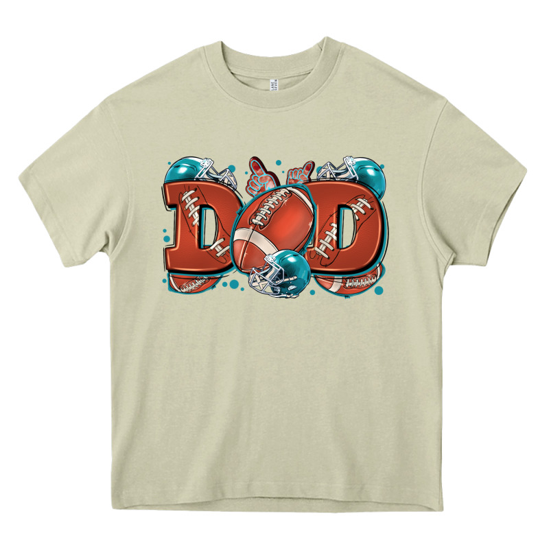 Dad American Football Heavy Core Tee by Zillion Design Studio | Teevron