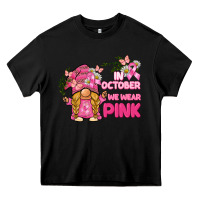 Black in october we wear pink gnome Heavy Core Tee - BarkalooDesign