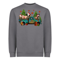 Storm christmas farm animals truck Heavyweight Sweatshirt - Jasminsmagicworld