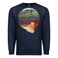 Navy retro merry christmas Premium Sweatshirt - Bettercallsaul