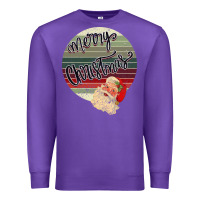 Purple retro merry christmas Premium Sweatshirt - Bettercallsaul