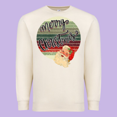 Retro Merry Christmas Premium Sweatshirt Designed By Bettercallsaul