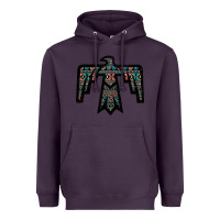 Plum Black Aztec Thunderbird Heavyweight Hoodie - Bettercallsaul
