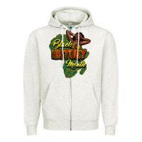 Oatmeal Heather black history month Zipper Hoodie - NancyCooperArtShop