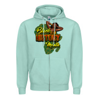 Seafoam black history month Zipper Hoodie - NancyCooperArtShop
