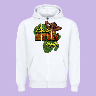Black History Month Zipper Hoodie Designed By Nancycooperartshop