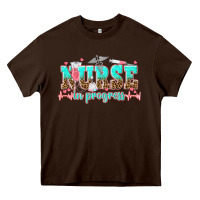 Chocolate Brown nurse in progress tbw Heavy Core Tee - texasbilliewilder