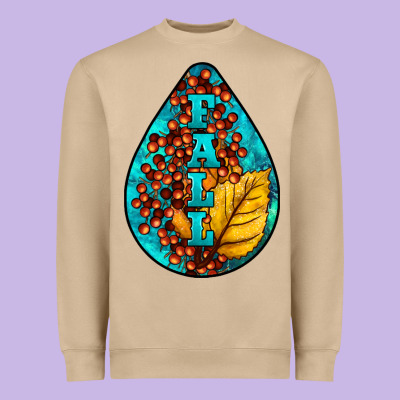 Fall Teardrop Heavyweight Sweatshirt Designed By Lillyallendesigns