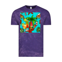 Cloud Purple summer drinks and ice cream Vintage Tee - BundleAndBundleShop