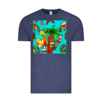 Vintage Denim summer drinks and ice cream Vintage Tee - BundleAndBundleShop