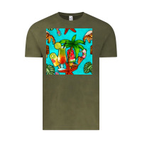 Vintage Olive summer drinks and ice cream Vintage Tee - BundleAndBundleShop