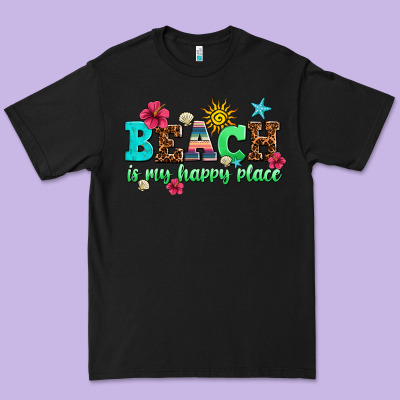 Beach Is My Happy Place Premium Tee Designed By Adodesignshop