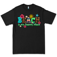 Black beach is my happy place Premium Tee - AdoDesignShop