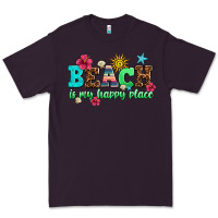 Plum beach is my happy place Premium Tee - AdoDesignShop