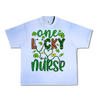 Grape Ice Leopard Glitter One Lucky Nurse Urban Heavy Tee - Artiststas