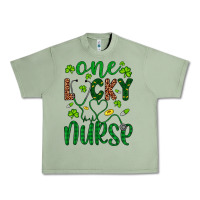 Oil Green Leopard Glitter One Lucky Nurse Urban Heavy Tee - Artiststas